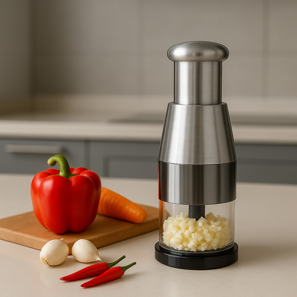 Espremedor de Alho em Aço Inox