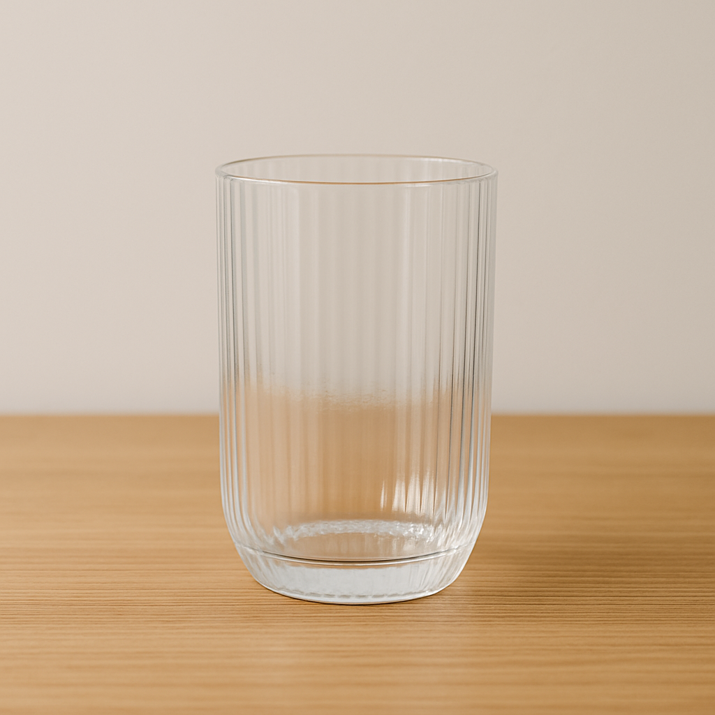 Jogo 6 Copos de Vidro Canelado Versalhes 460ml