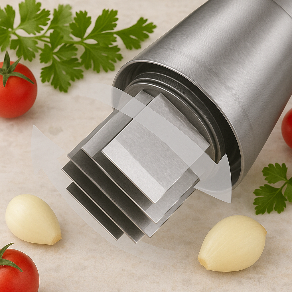 Espremedor de Alho em Aço Inox